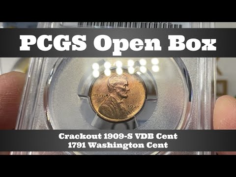 PCGS Open Box - Crackout 1909-S VDB Lincoln Wheat Cent, 1791 Washington Cent