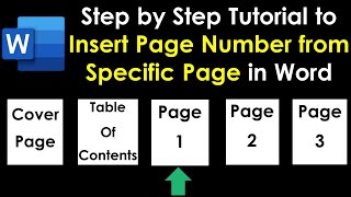 Page Number Starting From a Specific Page in Word 2021 - Office 365