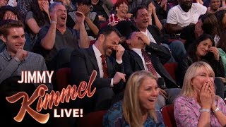 Sacha Baron Cohen Shows EXTREMELY Graphic Movie Clip to “Kimmel” Audience