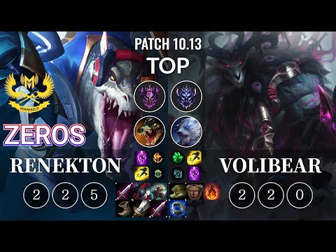 GAM Zeros Renekton vs Volibear Top - KR Patch 10.13