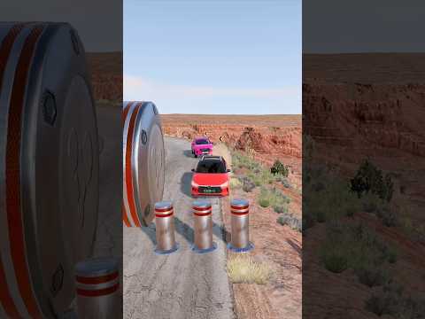 Car Van 2 Bollard Chain Crush – BeamNG.drive