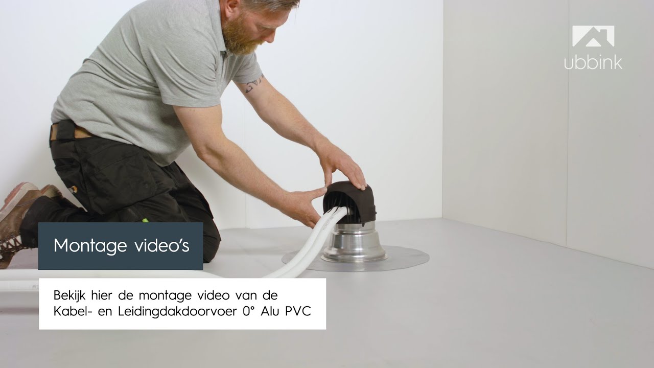 Kabel- en leidingdoorvoer 0° Alu - PVC met vaste scharnierkap