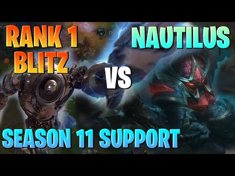 RANK 1 BLITZCRANK INSANE GAMEPLAY! CHALLENGER SUPPORT CARRY IN SEASON 11 - League of Legends