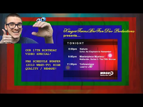 *MEMORIAL DAY VIDEO SPECIAL* - PBS Program Schedule Bumper (2010 WBGU-TV) High Quality / REMAKE!