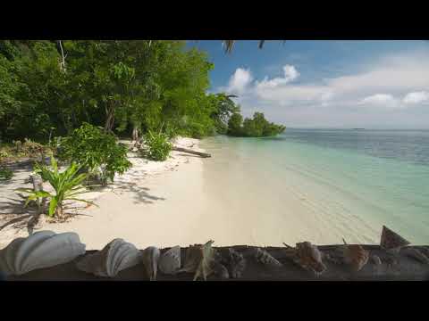 4K HDR Tropical Beach View - Relaxing Ocean Wave Sounds - Balcony Vista - Ultra HD Nature Video