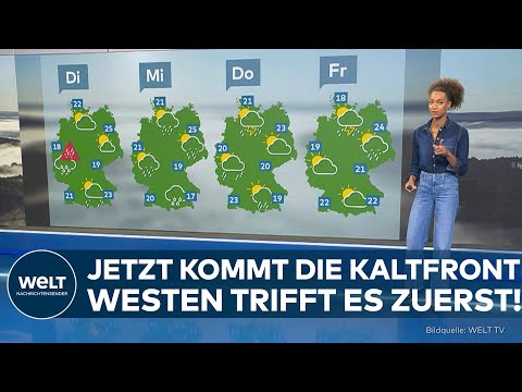 WETTER IN DEUTSCHLAND: Sonne für den Osten! Jetzt rollt die Kaltfront aus dem Westen an