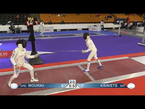 2022 937 T08 04 F E Individual Cadets NoviSad SRB ZCH RED KRAVETS ISR vs MOURIKI GRE