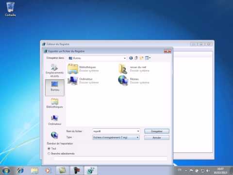 comment ouvrir l'editeur de registre windows 7