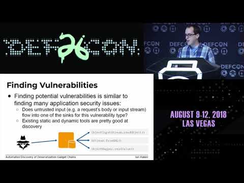 DEF CON 26 -  Ian Haken -  Automated Discovery of Deserialization Gadget Chains