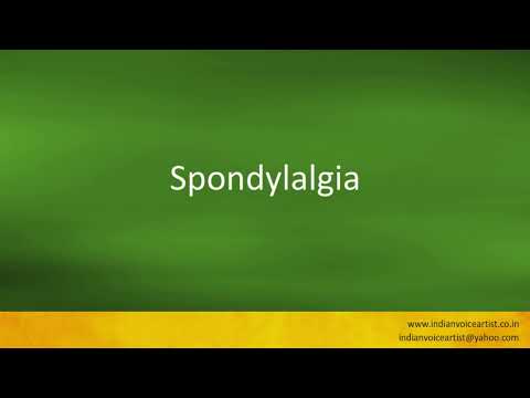 Pronunciation of the word(s) "Spondylalgia".