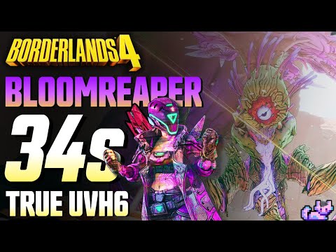 Vex vs True Mode UVH6 BLOOMREAPER in 34s | Dronebreaker Build | Borderlands 4 Raid Boss