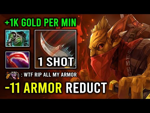 WTF -11 Armor Reduct 100% Overpower Bounty Hyper Carry Hit Like a Truck 7.33c Dota 2