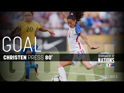 WNT vs. Brazil: Christen Press Goal - July 30, 2017