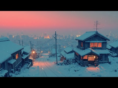 Japanese Winter Lofi Ambience ❄️ Snowy Streets & Chill Hip Hop Beats 🎧 Focus Music