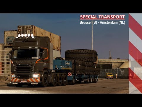 ETS2 | Special Transport | Brussel (B) - Amsterdam (NL) | Scania R730 (8x4) | Timelapse