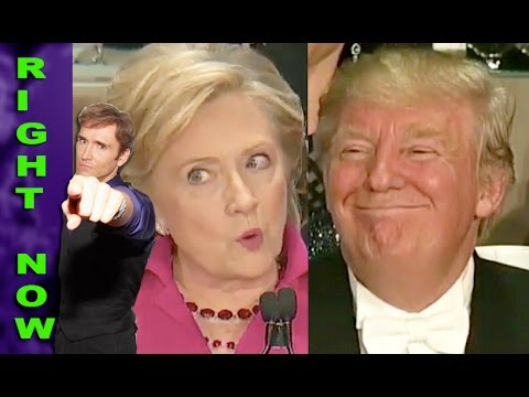 TRUMP,  CLINTON ROAST EACH OTHER at AL SMITH DINNER