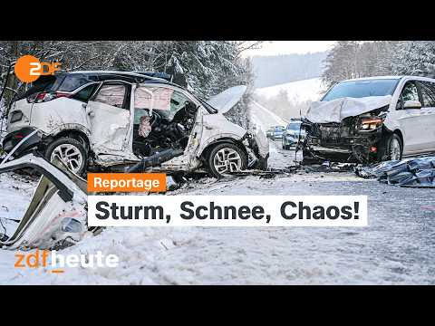Storm Elli sweeps through Germany, paralyzing daily life | ZDF Länderspiegel