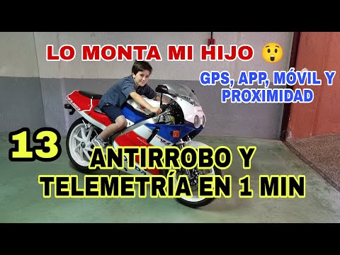 13🔒Mi Hijo monta ANTIROBO GPS telemetría para Moto en 1 Min📡 Honda VFR 400 NC30 por GPS y App ☎️