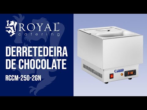 vídeo - Derretedeira de chocolate - 2 recipientes GN 1/4