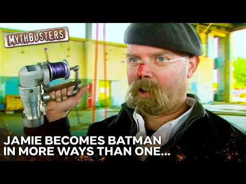 Could A Real Grappling Hook Gadget Work Like Batman's? | MythBusters