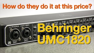 Video thumbnail for Behringer UMC1820 Best Value 8 Mic Pre Audio Interface! by dancetech