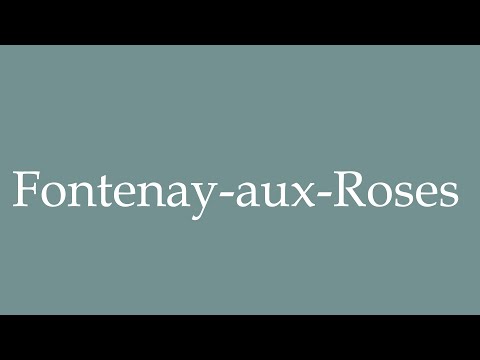How to Pronounce ''Fontenay-aux-Roses'' Correctly in French