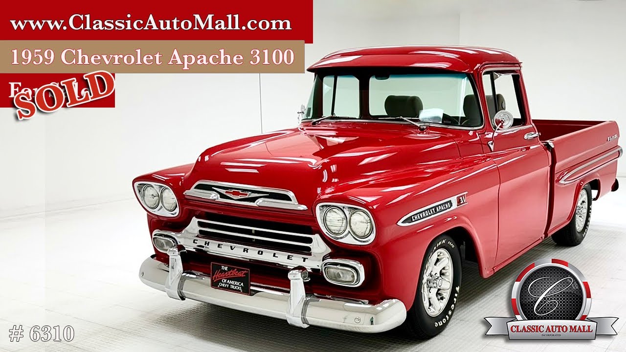 Awesome 1959 Chevrolet Apache 3100 Pickup Truck - Sold - Consignments at Classic Auto Mall #automall