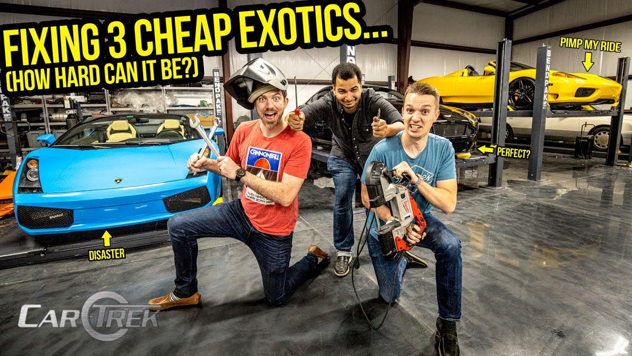 Fixing Our Cheap (And Broken) Exotic Cars Was A Complete DISASTER