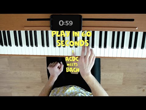 Play in 60 seconds! AC/DC meets Bach (Vivaldi also was here)