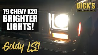 Headlight Relays & Lightbar install | 79 Chevy k20 Squarebody