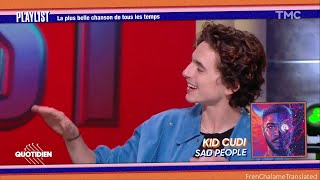 Timothée Chalamet speaks French (with English subs) on Quotidien with Denis Villeneuve video