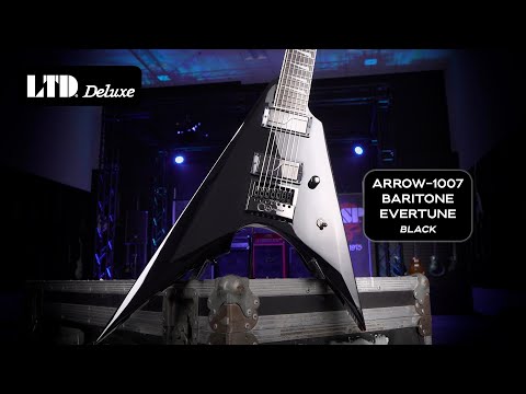 ESP LTD Arrow-1007 Baritone Evertune Black image 5