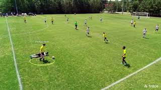 This video showcases my ability to remain calm as a striker runs at me