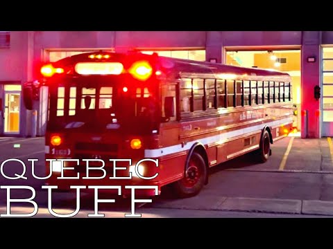 *RARE + AUDIO* Montreal Fire Department (SIM) Victims Bus 1473(1480) responding from station 73.
