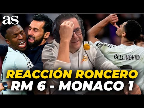 JUEGO, SET Y PARTIDO EN EL BERNABÉU | REAL MADRID 6 - MONACO 1 REACCIÓN RONCERO