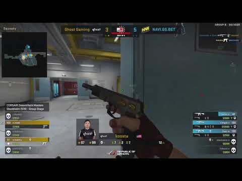 Ghost Krystal Hilarious electrocute Edward vs NaVi [Map2/Nuke] - DreamHack Master Stockholm 2018