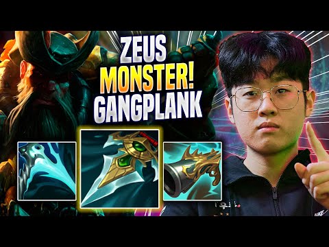 ZEUS IS A MONSTER WITH GANGPLANK! - T1 Zeus Plays Gangplank TOP vs Taric! | Season 2023