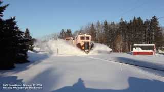 preview picture of video 'BNSF Snowplow Train; Hinckley, MN'