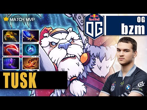 Tusk Mid | OG.bzm | 7.32D IMBA TUSK MID - YOU MUST TRY THIS HERO BUILD 😆 | 7.32d Gameplay Highlight