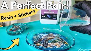 Resin + Stickers = The Ultimate Beginner Craft Hack! 🤩