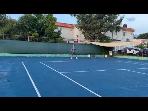 Hitting practice with Former NCAA D1 players #tennis #Caribbean #tennispractice