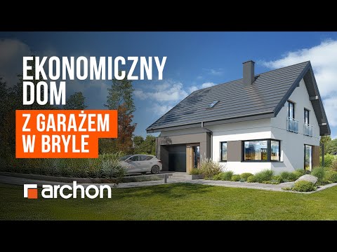 Dom w aurorach 25 (G) – Ekonomiczny dom z garażem w bryle - ARCHON+ Projekty Domów #projektdomu #dom
