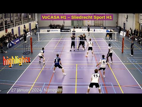highlights VoCASA H1 - Sliedrecht Sport H1, 27 jan 2024