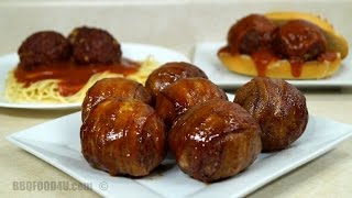 Meatball Recipe - Easy Cheesy Bacon Wrapped BBQ Meatballs With Cheese -  BBQFOOD4U