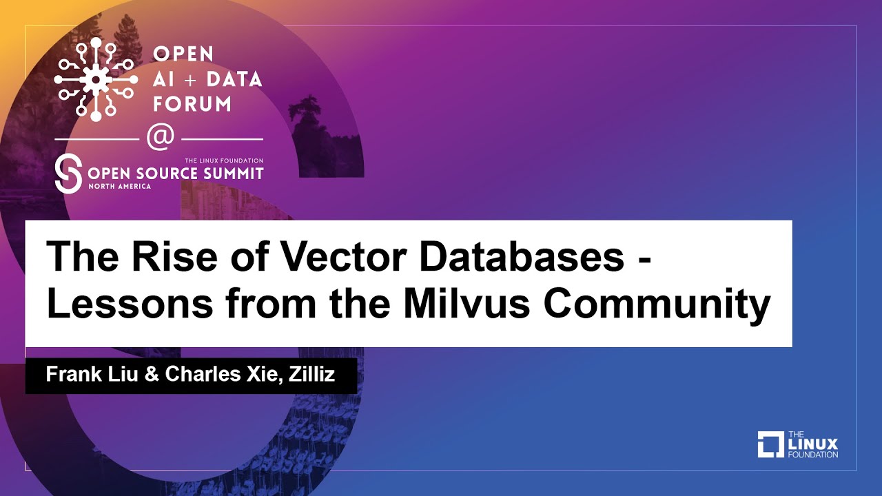 The Rise of Vector Databases - Lessons from the Milvus Community - Frank Liu & Charles Xie, Zilliz