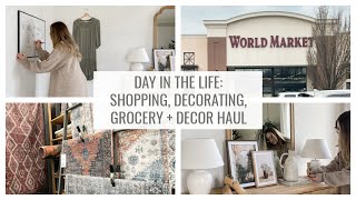 A DAY IN THE LIFE | SHOPPING, DECORATING, GROCERY HAUL + SPRING DECOR HAUL