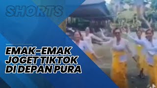 Viral Video Emak-emak Goyang Tiktok Pakai Busana Adat Bali di Depan Pura Samuan Tiga Gianyar
