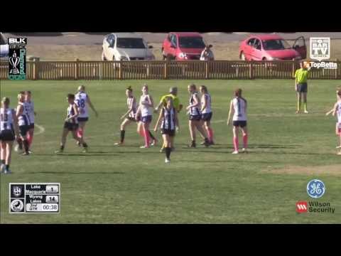 2016 GE Womens BDAFL   Lake Macquarie v Wyong Lakes Highlights
