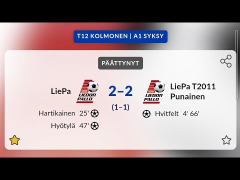 LiePa T12 - LiePa T11 (T12 Kolmonen, 23.8.2022)