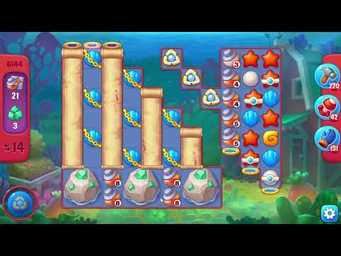 Fishdom 6144 Hard Level - 14 moves - NO BooSTERS